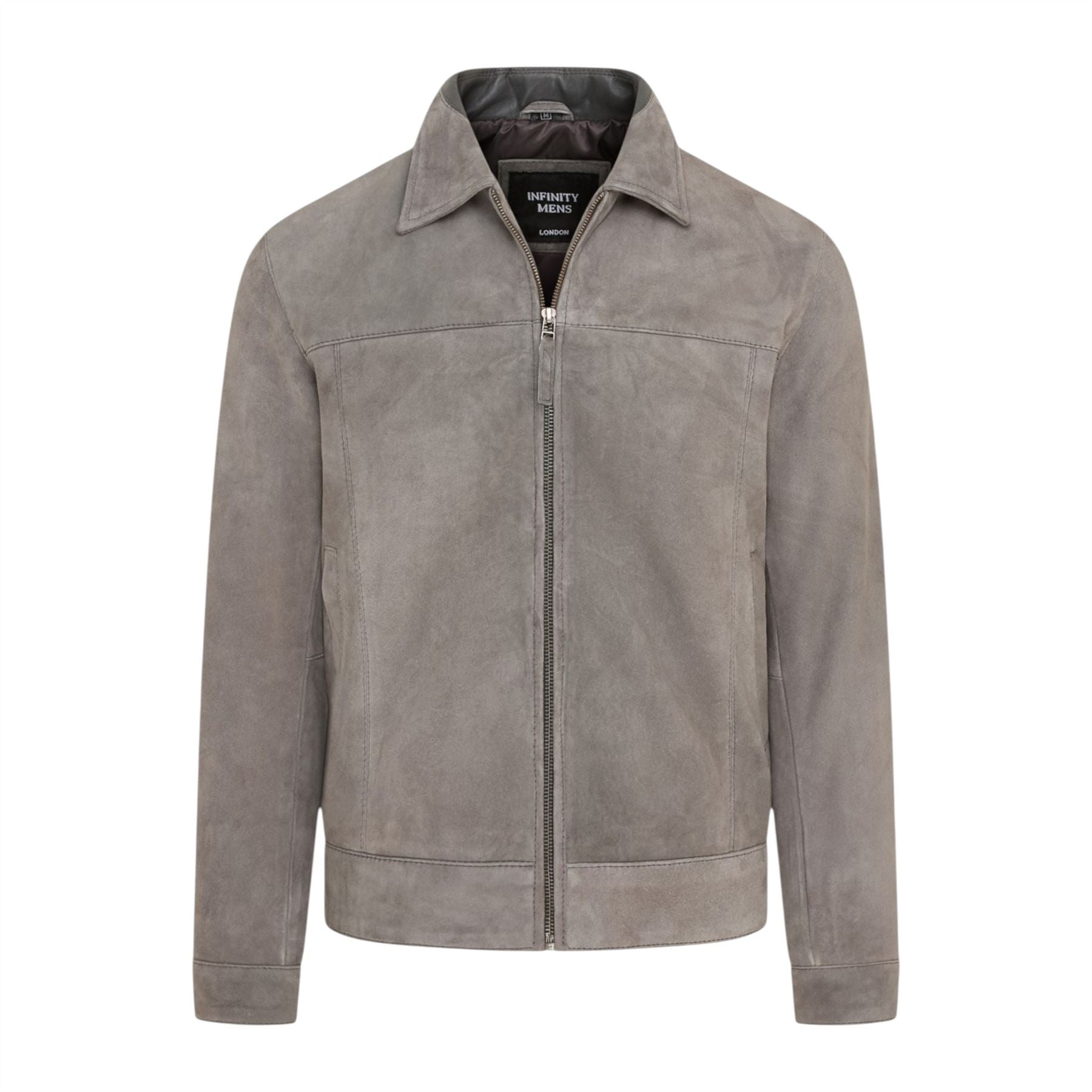 Mens Retro Classic Suede Leather Harrington Biker Jacket - Bryne - Image 13