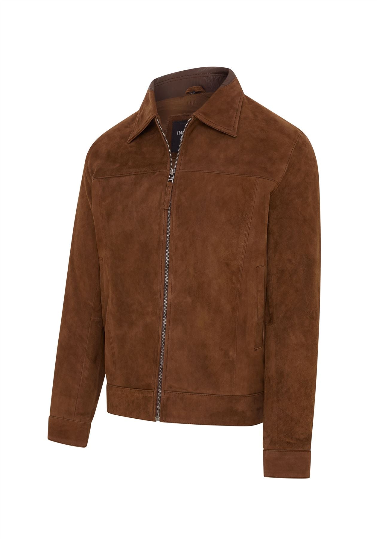 Mens Retro Classic Suede Leather Harrington Biker Jacket - Bryne - Image 9