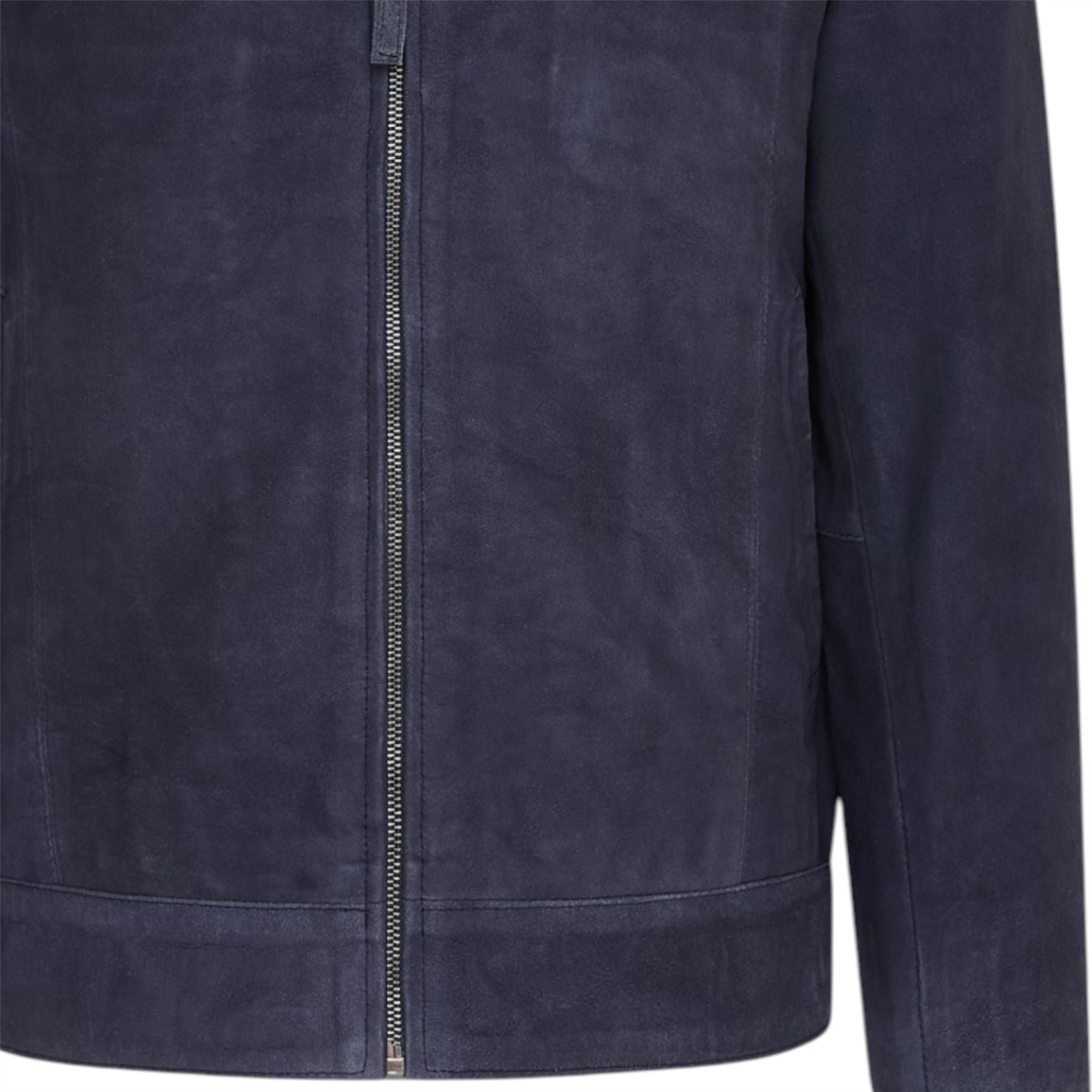Mens Retro Classic Suede Leather Harrington Biker Jacket - Bryne - Image 25