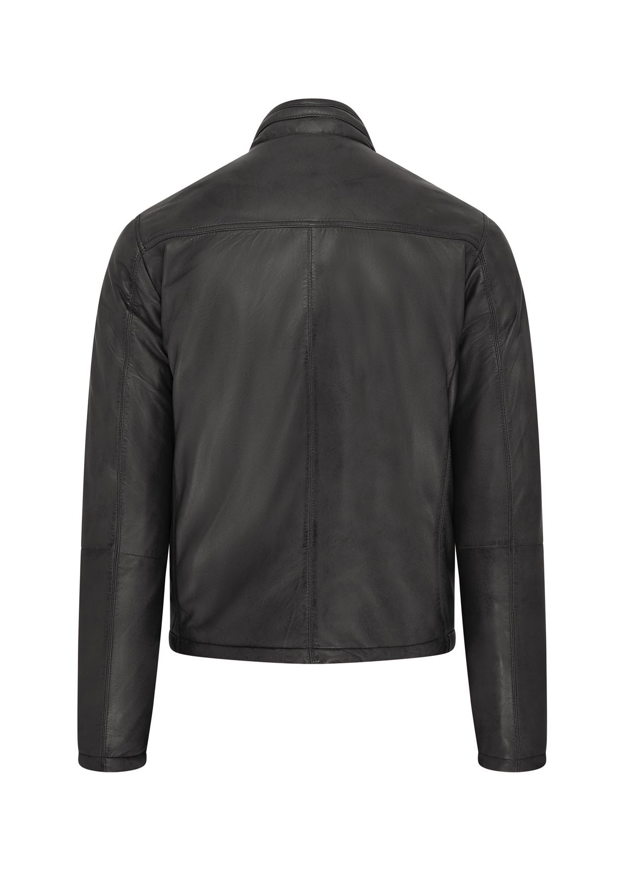 Mens Hooded Reversible Bomber Leather Jacket - Raufoss - Image 14