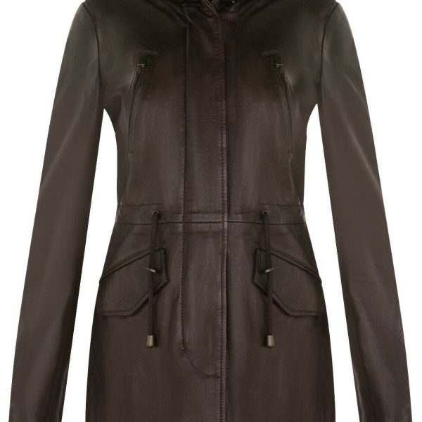 Womens Mid Length Hooded Parka Jacket-Oakengates