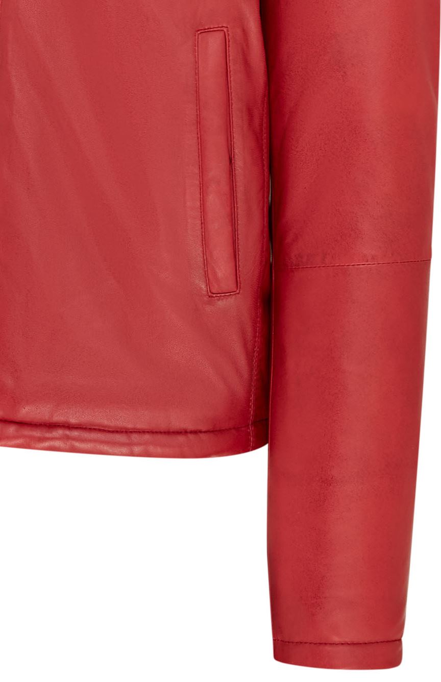 Mens Hooded Reversible Bomber Leather Jacket - Raufoss - Image 27