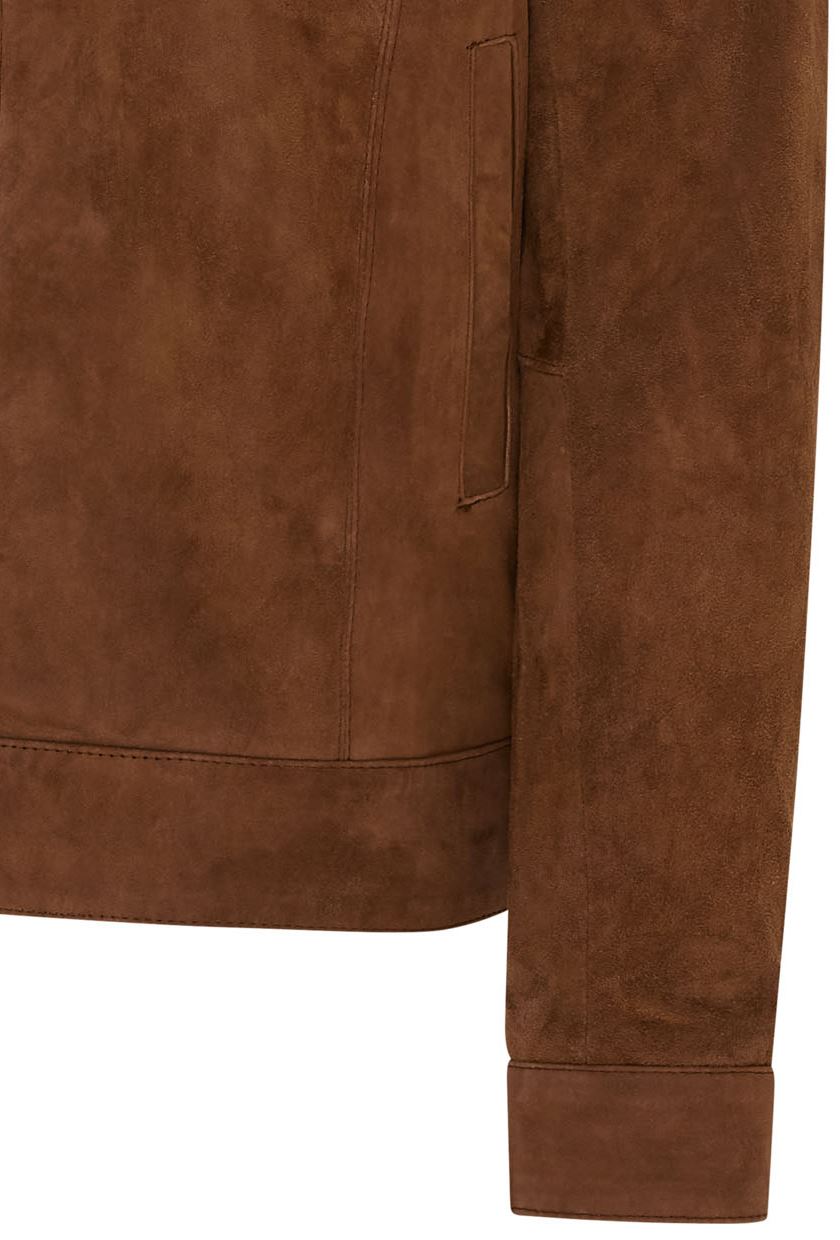 Mens Retro Classic Suede Leather Harrington Biker Jacket - Bryne - Image 12