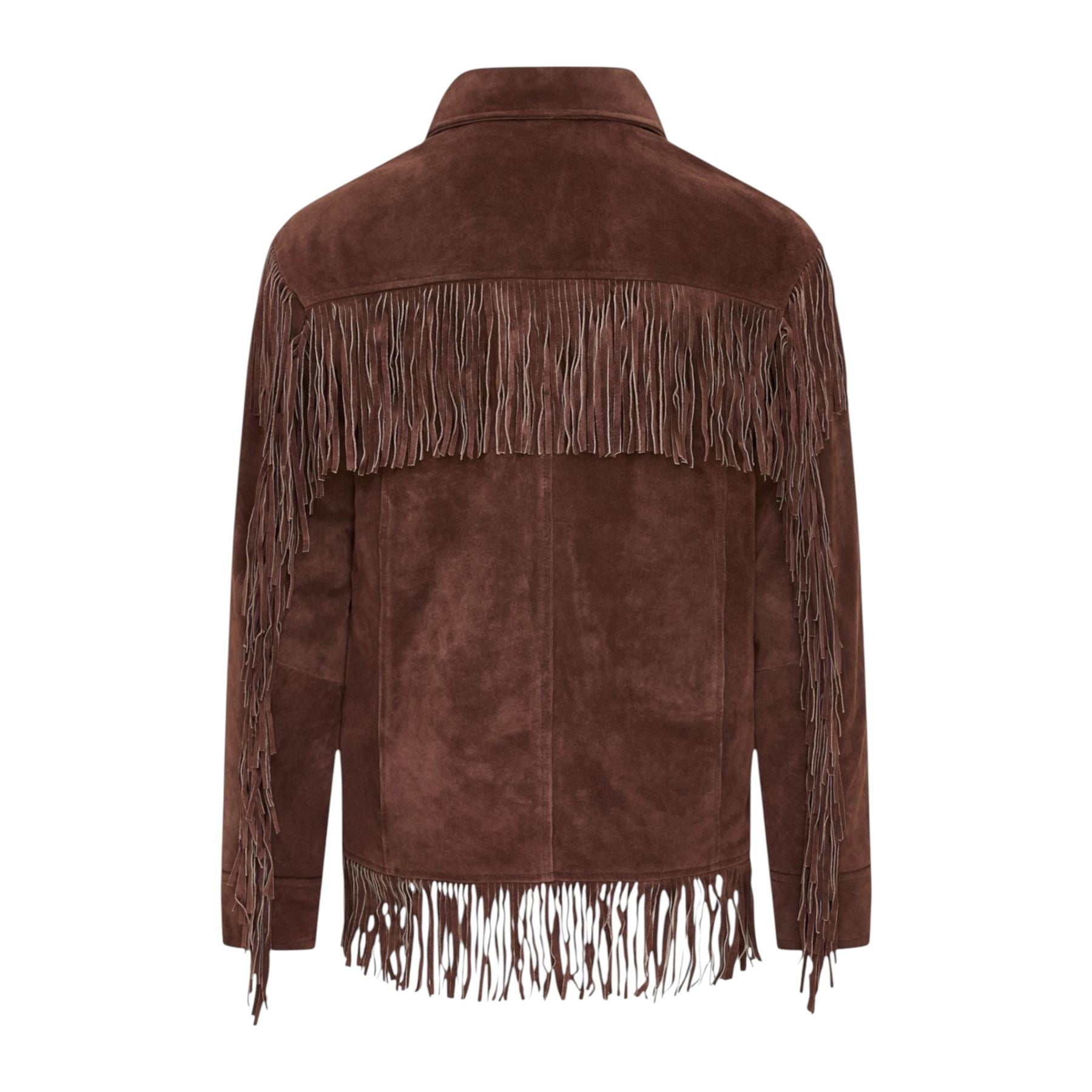 Men's Retro Cowboy Suede Leather Fringe Jacket - Western - Image 13