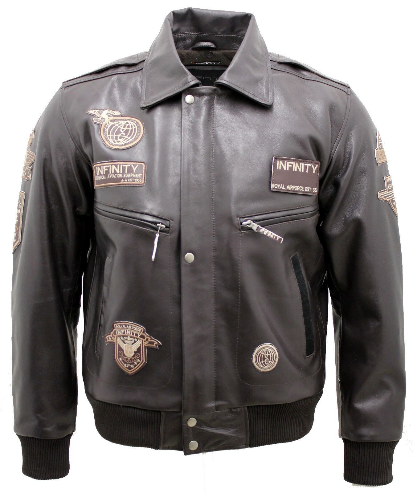 Mens US Badged Air Force Bomber Jacket-Clare - Image 8