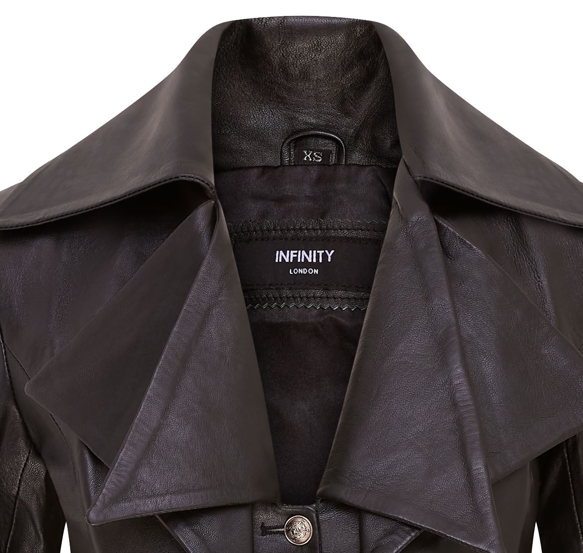 Womens Gothic Mid-Length Edwardian Leather Jacket - Sandvika - Image 5