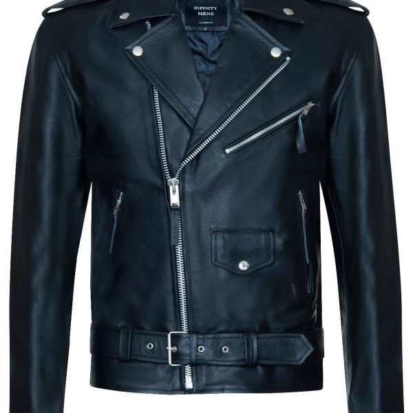 Mens Brando RED INDIAN Leather Jacket - Tadley