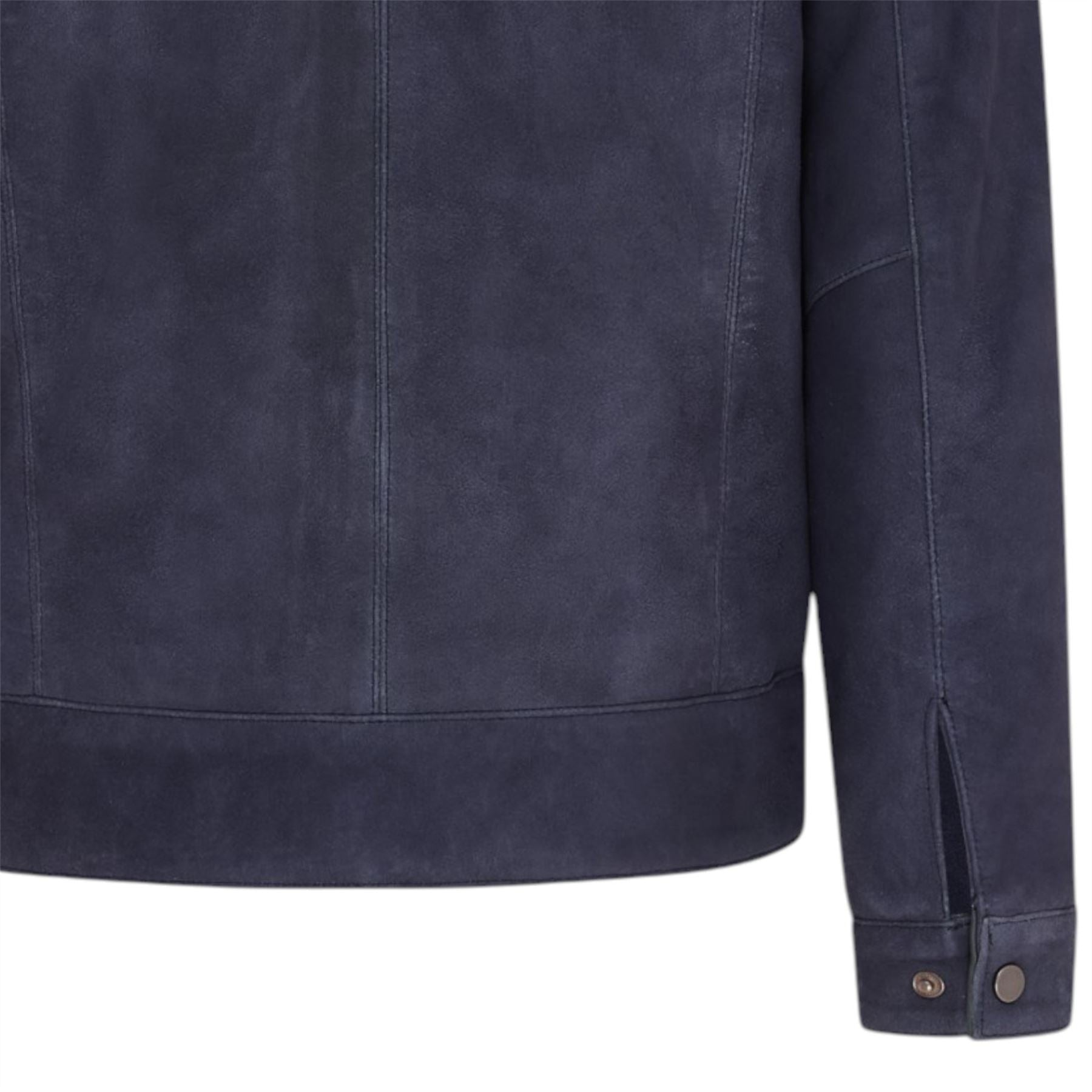 Mens Retro Classic Suede Leather Harrington Biker Jacket - Bryne - Image 26