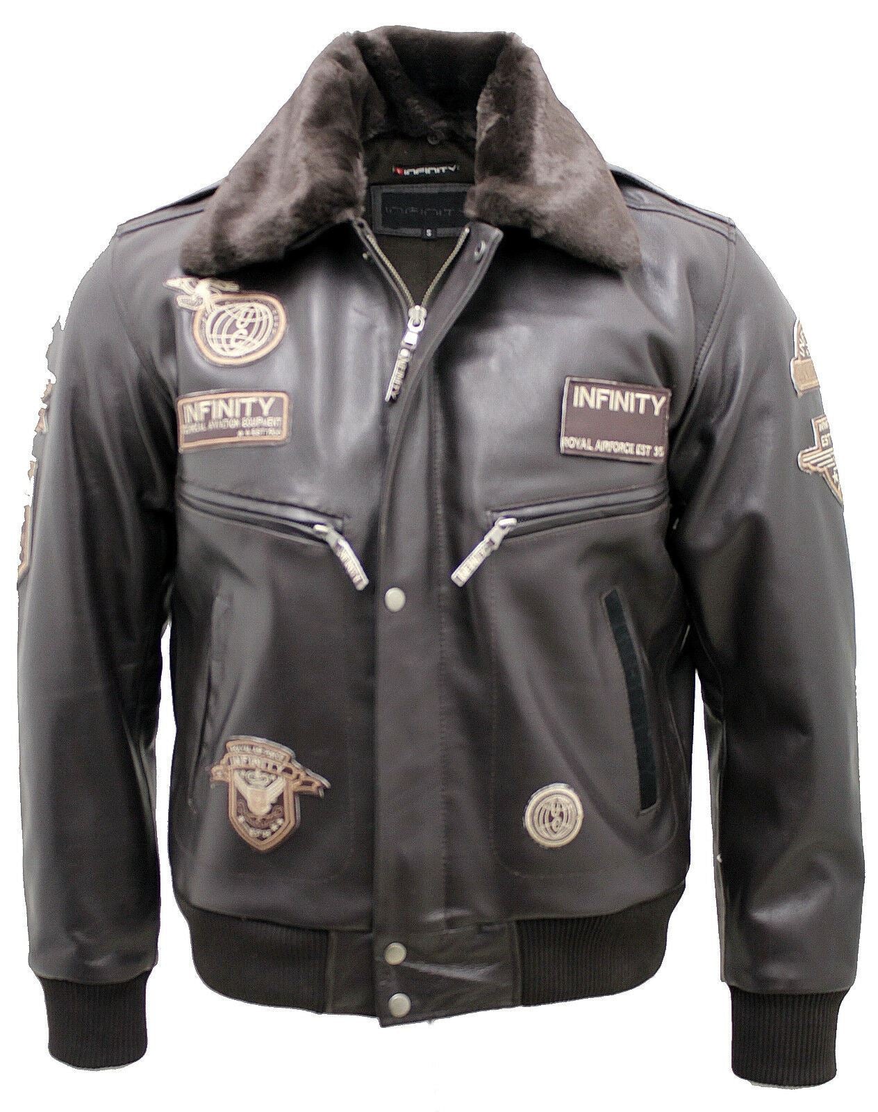 Mens US Badged Air Force Bomber Jacket-Clare - Image 6