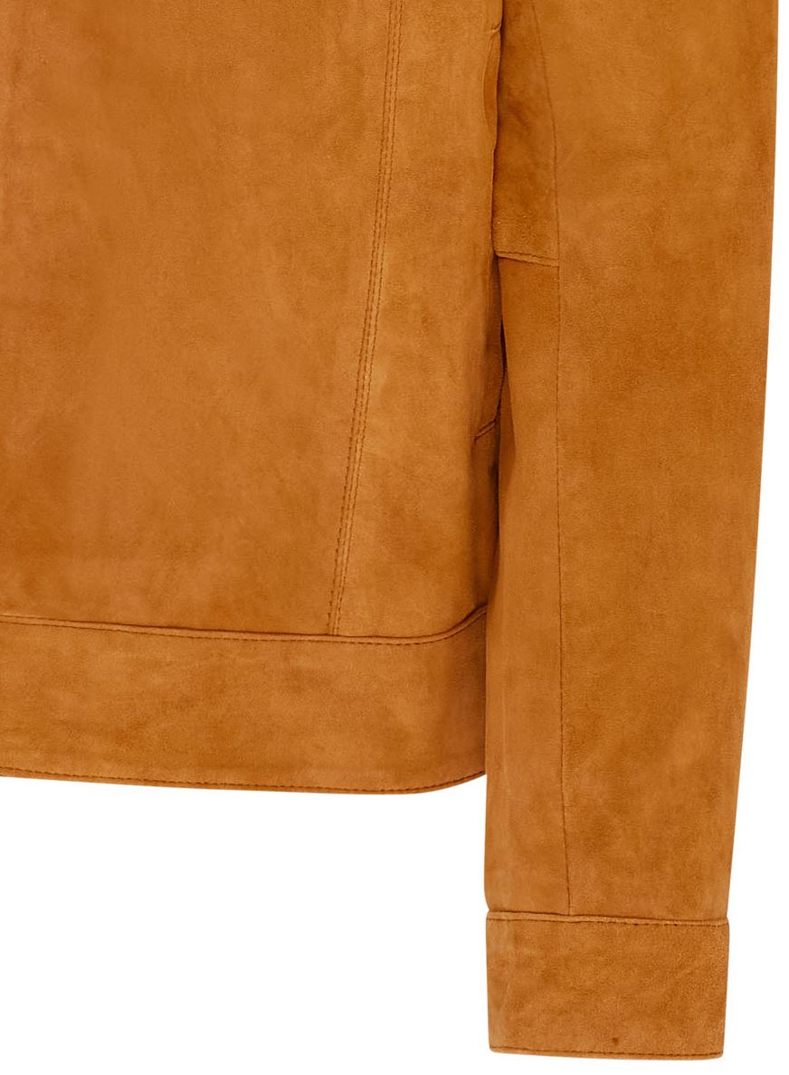 Mens Retro Classic Suede Leather Harrington Biker Jacket - Bryne - Image 6