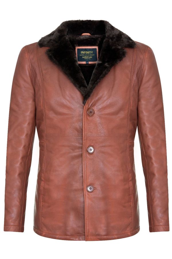 Mens Reefer Leather Jacket - Tadcaster